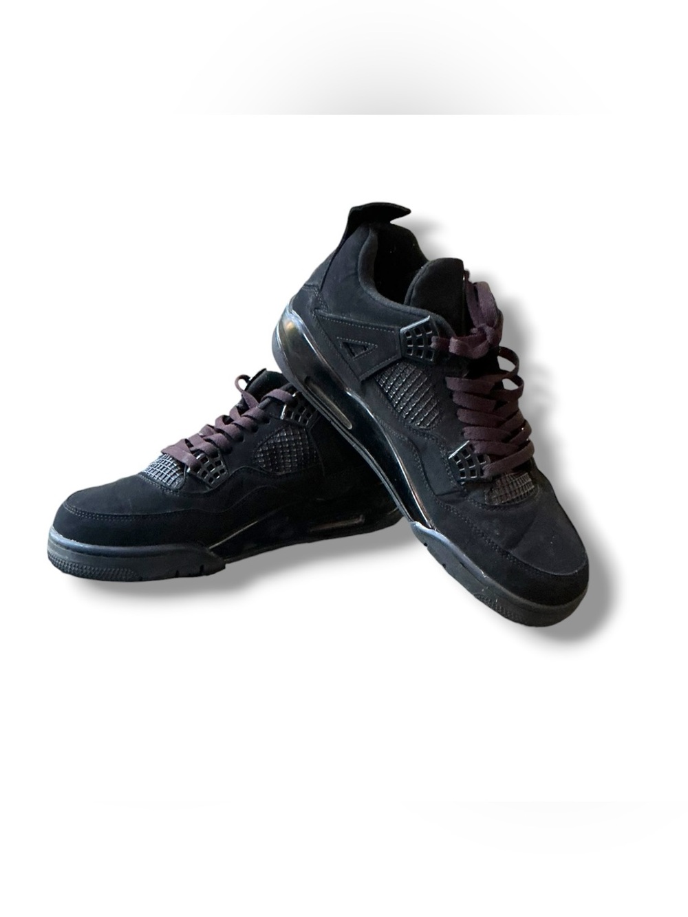 Air Jordan 4 Retro Black Cat Triple Black Sneakers Men’s Size 10